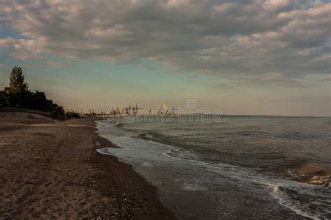 Sunset On The Sea Of Azov Stock Photo Image Of Beautiful