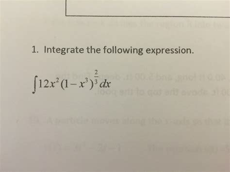 Solved Integrate The Following Expression Chegg