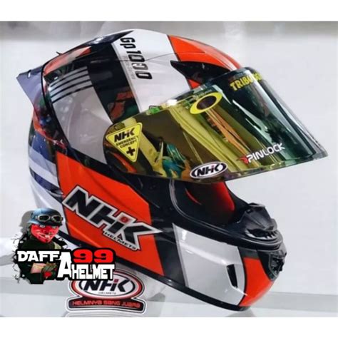 Jual Termurah Helm Fullface Nhk Gp Paket Ganteng Double Visor