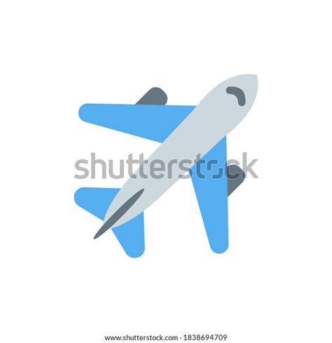 Plane Emoji Airplane Icon Color Illustration Stock Vector (Royalty Free ...