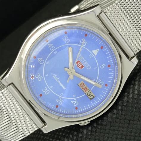 Old Seiko Automatic A Vintage Japan Mens D D Sky Blue Watch