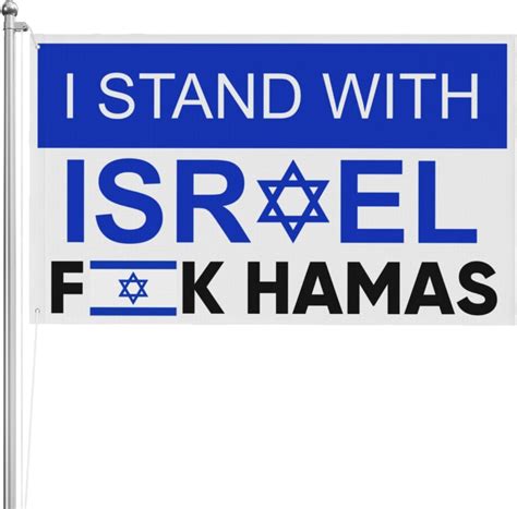 Amazon X We I Stand With Israel Flag Double Sided Fuck Hamas Flag Banner Pray For Israel