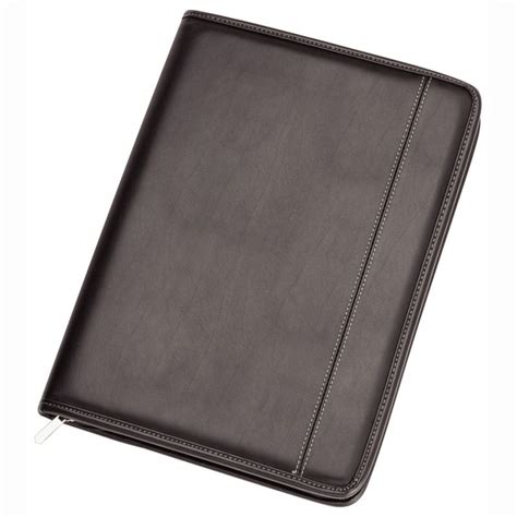 Two Tone A4 Imitation Leather Zip Compendium