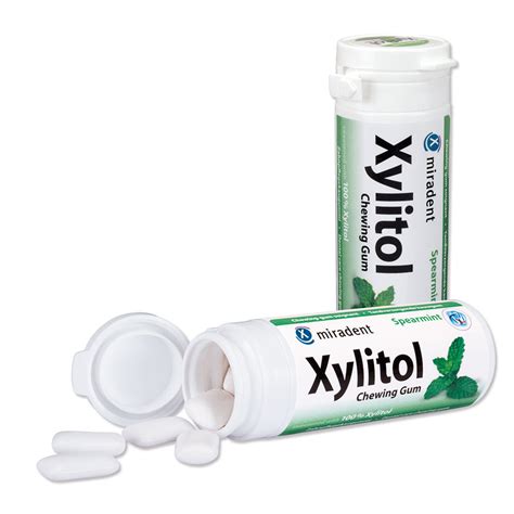 Miradent Xylitol Chewing Gum Spearmint Shop Apotheke