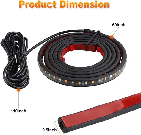 JDMON Tira de luces LED para estribo de camión de 60 pulgadas señal de