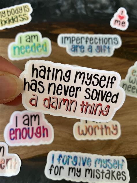 Positive Affirmations Sticker Pack Vinyl Glossy Self Love Etsy