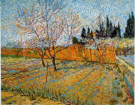 Van Gogh Peach Trees art print on canvas