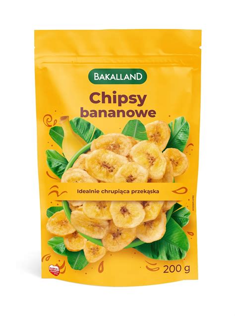 Chipsy bananowe Bakalland 200g banan suszony bez konserwantów PREMIUM