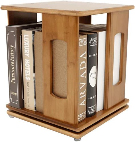 Tag Re Livres Natural Bamboo Biblioth Que Biblioth Que Tournante