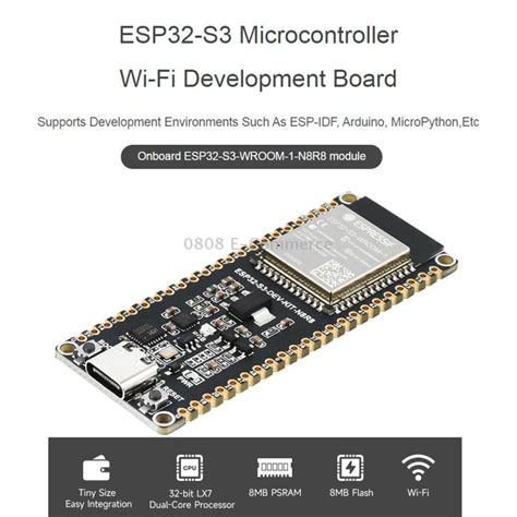 Waveshare ESP32 S3 Microcontroller 2 4GHz Wi Fi Development Board ESP32