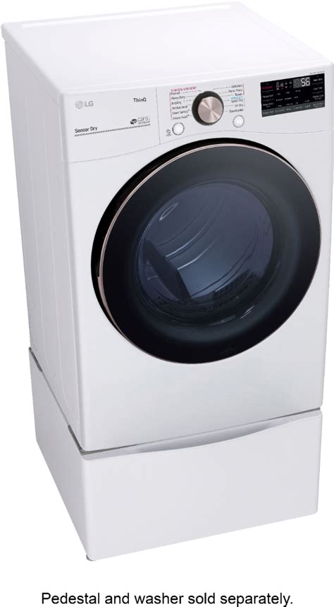 Lg Cu Ft Stackable Smart Electric Dryer With Steam And Built In