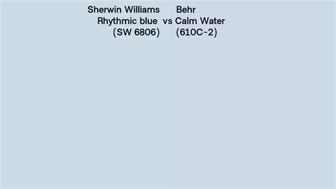 Sherwin Williams Rhythmic Blue Sw Vs Behr Calm Water C