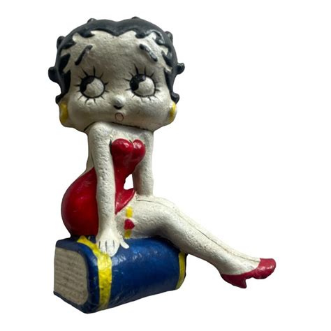 Cast Iron Betty Boop Sitting On Book Model 13cm Etsy