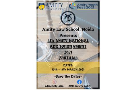 Als Noida 4th Amity National Adr Tournament 2021 Virtual Scc Times