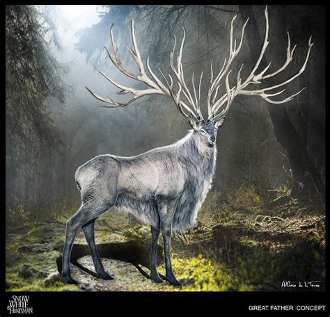 White Stag Drawing Snow White And The Huntsman Concept Art Of The