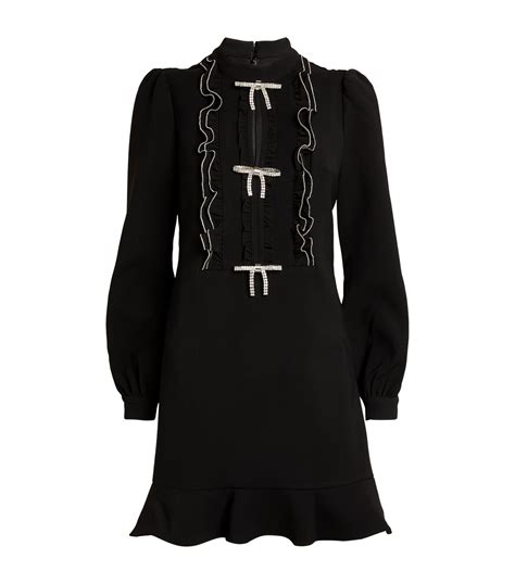 Self Portrait Embellished Ruffle Detail Mini Dress Harrods Au