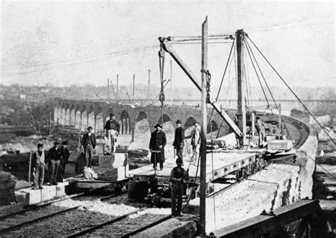 1883 Stone Arch Bridge Construction : r/Minneapolis