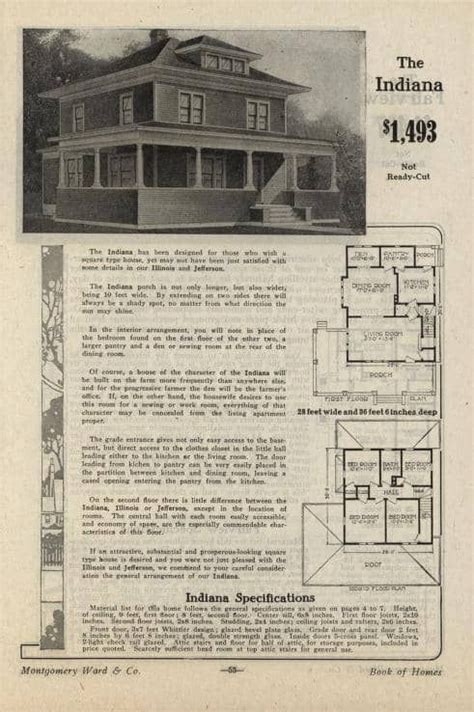 25 American Foursquare Kit Homes By Wardway Homes Montgomery Ward