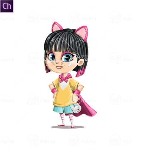 Cute Little Superhero Girl Puppet Graphicmama