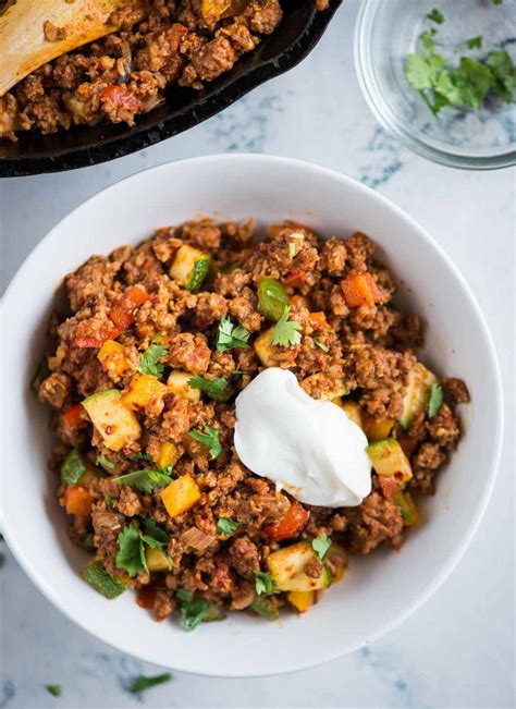 Healthy Ground Beef Vegetable Skillet Recipe The Flavours Of Kitchen