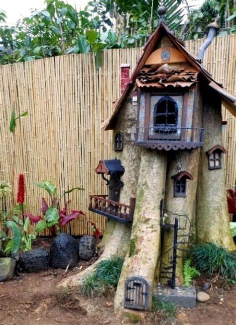 Tree Trunk Fairy House On Pinterest Tree Stumps Fairy Houses And