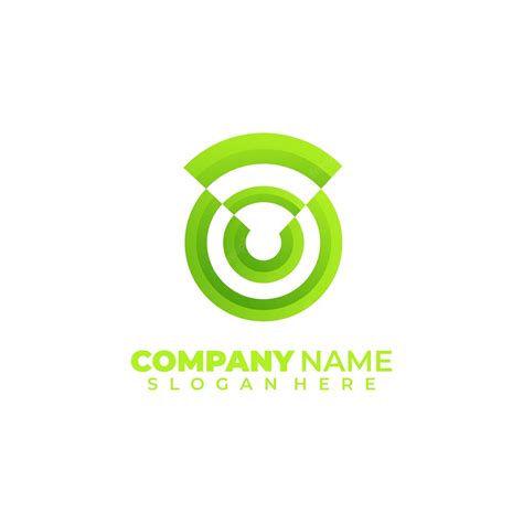 Premium Vector A Green Circle Logo With A Target Inside