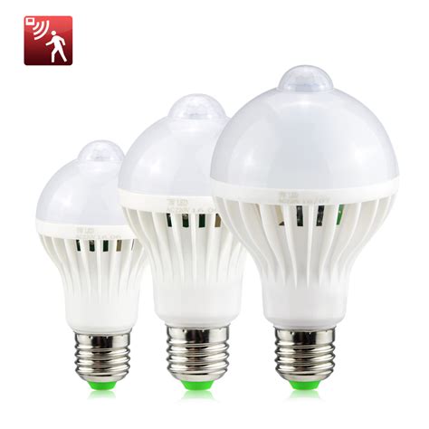 Smart LED Ball Bulb E27 5W 7W 9W Emergency Light PIR Motion Sensor LED