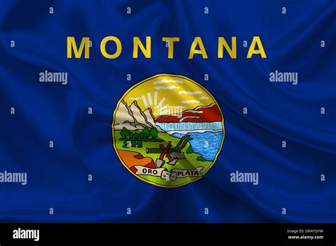 High Detailed Flag Of Montana Montana State Flag National Montana