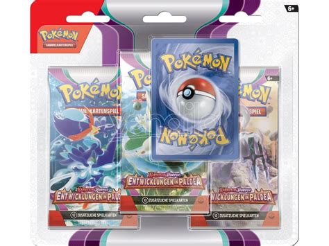 Pokémon TCG Karmesin Purpur Entwicklungen In Paldea Blister 3 Pack