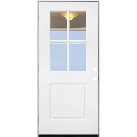 Steves And Sons 36 In X 80 In Legacy 4 Lite Half Lite Clear Glass Right Hand Outswing White