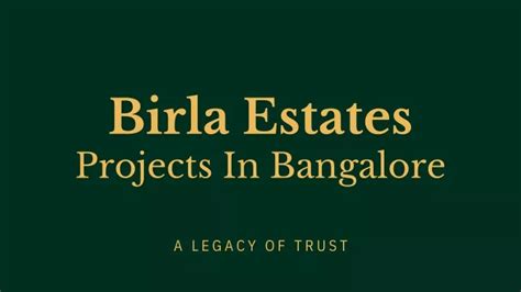 PPT - Birla Estates Projects In Bangalore - PDF PowerPoint Presentation ...