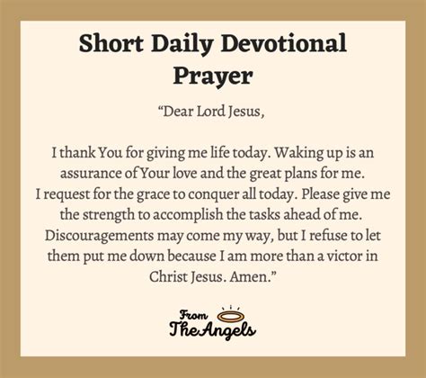 Short Daily Devotional Prayers For Today God Will Help You