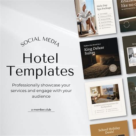 Hotel And Resort Instagram Posts Airbn Template Travel Etsy