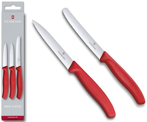 Buy Victorinox Swiss Classic Paring Knife Set 12cm Set Of 3 Red