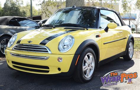 Yellow Mini Cooper | BB Graphics & The Wrap Pros