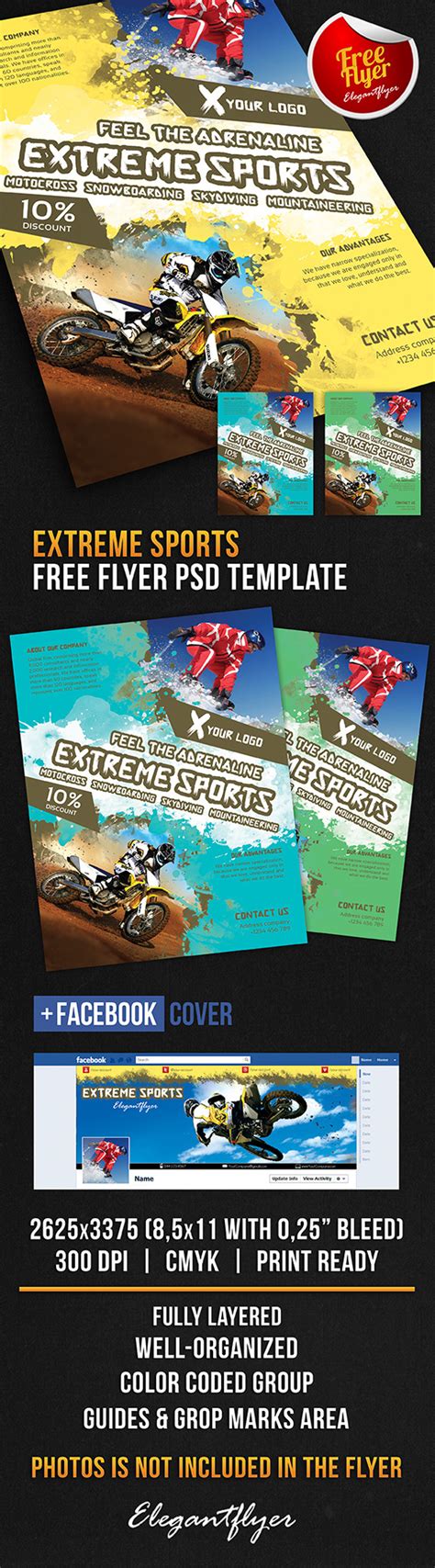 Extreme Sports Free Flyer PSD Template On Behance