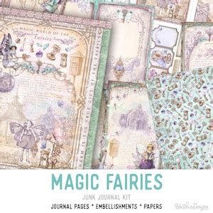 Magic Fairies Junk Journal Kit Fairy Junk Journal Kit Printable Junk