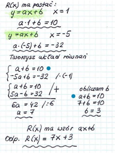 Reszta z dzielenia wielomianu W x przez dwumian x 1 jest równa 10