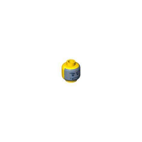 Lego Yellow Galaxy Trooper Minifigure Head Recessed Solid Stud