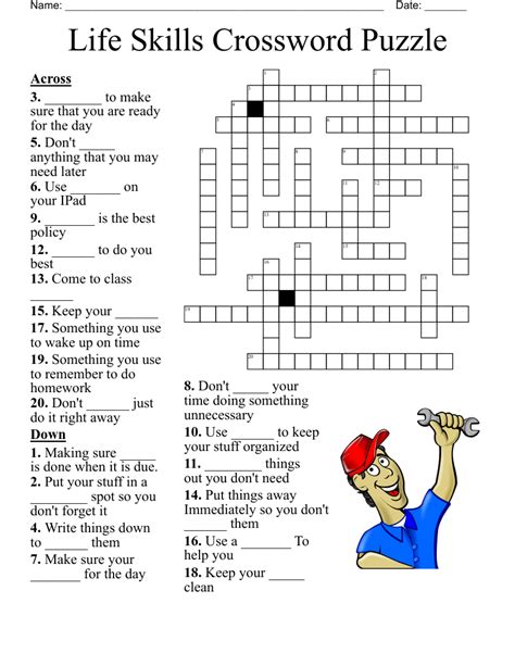 Mental Health Crossword Puzzle Printable