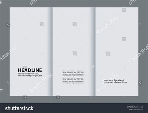 Template Design Of Red Trifold Brochure With Royalty Free Stock