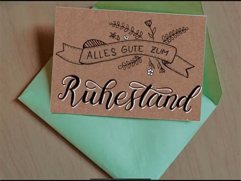 Glückwunschkarte Ruhestand Alles Gute Zum Ruhestand Etsyde Alles