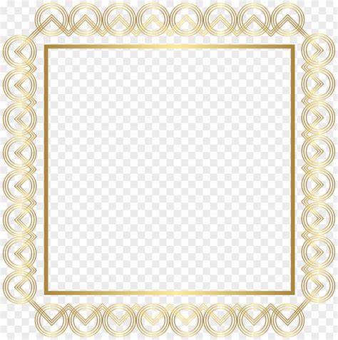 Gold Border Frame Clip Art Image Picture PNG Image - PNGHERO