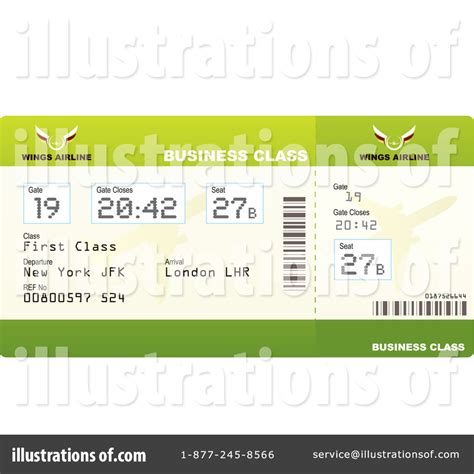 Airplane Ticket Clipart #1049389 - Illustration by michaeltravers