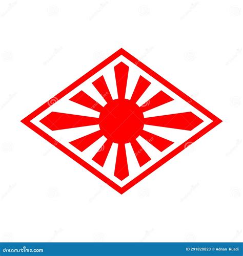 Japanese Imperial Navy Flag Isolated Vector Design Abstract Japanese