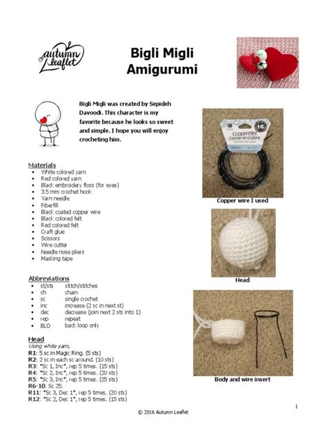 Bigli Migli Amigurumi Pattern Crochet DIY