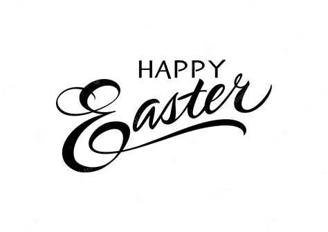 Premium Vector Happy Easter Lettering With Underline