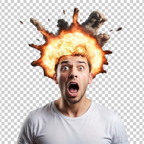 A Man With A Fire On His Face And A Background Of A Man With A Fire On