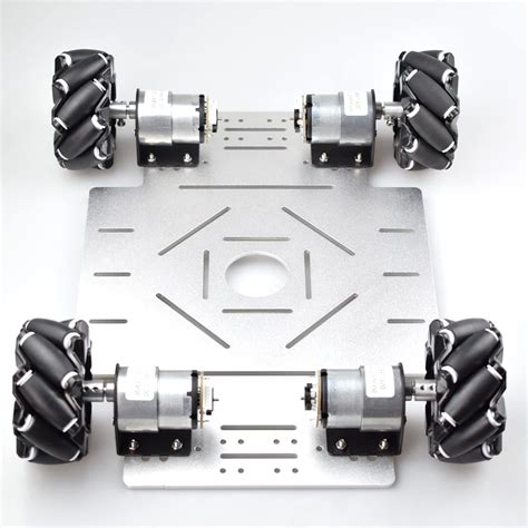 10kg Load 4WD 80mm Mecanum Wheel Robot Car Chassis Kit With DC 12V