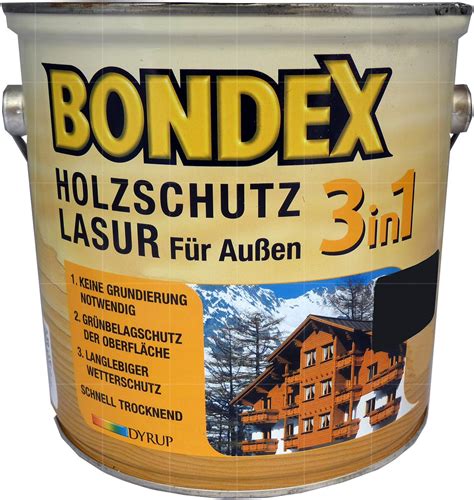 Bondex Holz Lasur für aussen 3in1 750ml 800 Weiß Amazon de Baumarkt